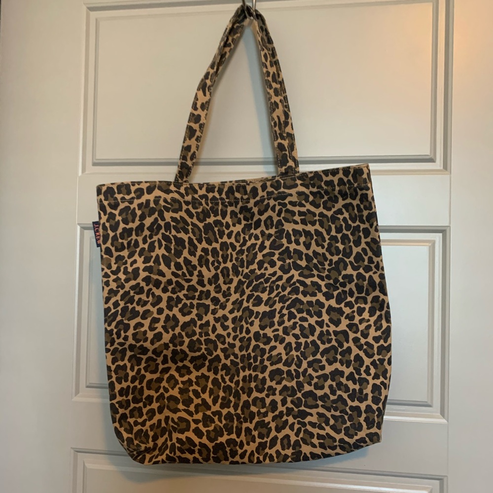 J. Crew Leopard Print Canvas Tote